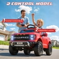 thumbnail image 4 of Ford F150 Electric Car for Kids, 12V Ride on Cars Toys for Toddler with Remote Control, Powered Ride on Car with Bluetooth LED Light, Gift for Boys Girls 3-6, Red, 4 of 8