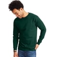 thumbnail image 1 of Hanes Beefy-T Unisex Long-Sleeve T-Shirt 2-Pack, S, Deep Forest, 1 of 4
