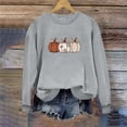 thumbnail image 7 of BiZtdJrK Womens Fall Crewneck Sweatshirts Pumpkin Printed Long Sleeve Casual Pullover Tops Loose Fit Lightweight Halloween Sweatshirt Gray S, 7 of 7