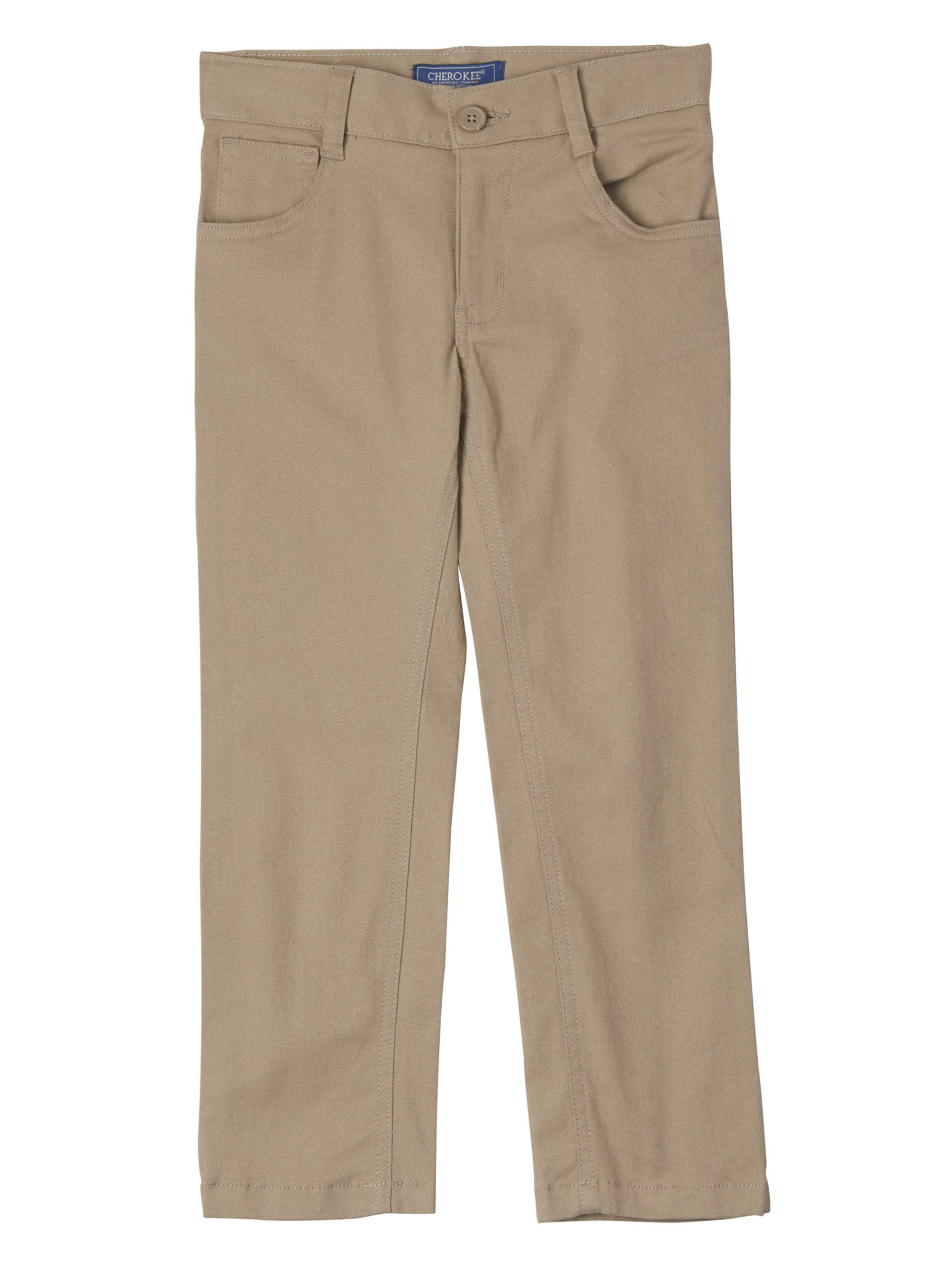 Cherokee Boys Uniform Twill-Modern Fit Pant with Adjustable Waist
