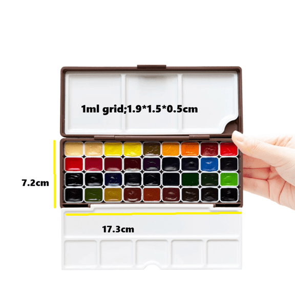 Schmincke - HORADAM® AQUARELL Professional Artist Grade Handmade Watercolor Paint, 36 color 1ml , Portable Travel Watercolor Kit for Artists Students