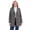 Black Herringbone, variant on Plus Size Wool-Blend Double-Breasted Peacoat
