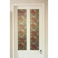 Brewster Red and Blue Stained Glass Peel and Stick Window Film