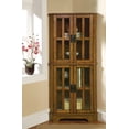 thumbnail image 2 of Coreosis 4-shelf Corner Curio Cabinet Golden Brown, 2 of 3