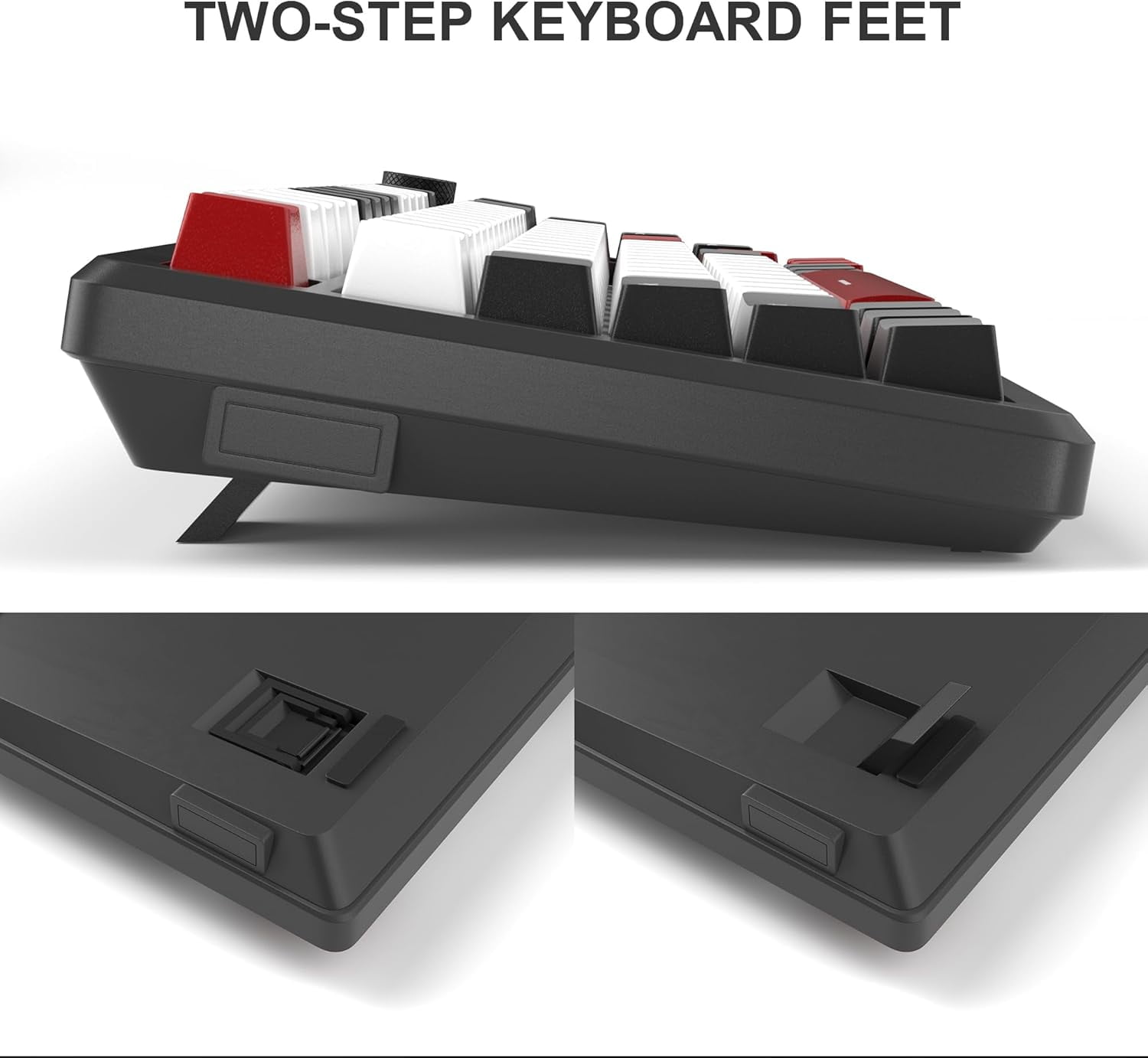MageGee 75% Mechanical Gaming Keyboard, Compact Blue Backlit Wired Gaming Keyboards EVA Foam, Knob Control
