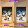 thumbnail image 2 of Hello Winter Bull Terrier Welcome Snowy Night Watercolor Vintage Acrylic Plaque with Wood Photo Frame Box Bully Dog Lovers Gifts Idea Light Box - 01011, 2 of 5