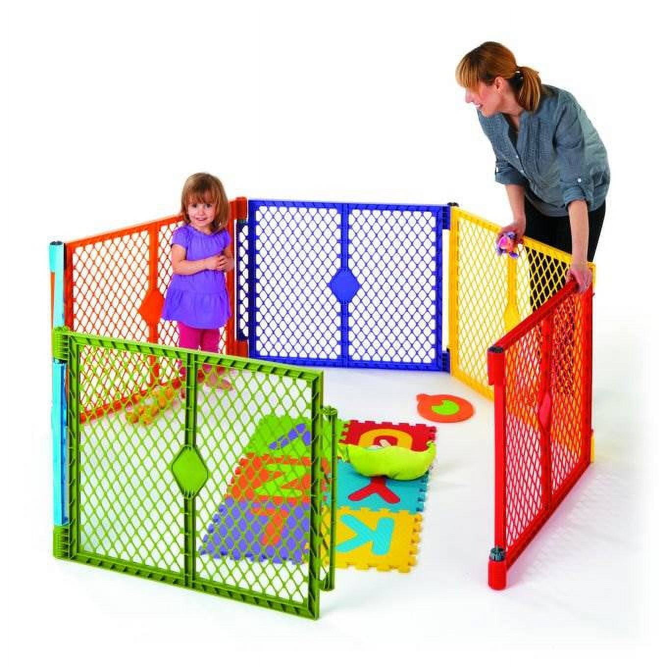 Toddleroo by North States Superyard Colorplay Baby Play Yard, Multicolor Plastic - image 2 of 7
