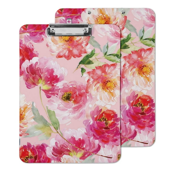 Inkdotpot Dry Erase Double Sided Dry Erase Double Sided Clipboard Letter Size Printed Paperboard Clipboard w/Low Profile Clip 9X12.5 With Free Marker & Duster