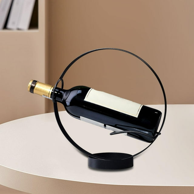 Bottle Wines Rack Vinos Soportes Strantes de la exhibición de regalos Ratch de almacenamiento de vinos Decorativos Accesorio de barras de barras para Negro