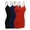 Black, Navy, Red, variant on Women Camisole Built in Bra Wireless Fabric Support Long Layering Cami, Large, 3Pk Navy, Red, White