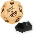 thumbnail image 1 of Juego de 12 dados de madera para tomar decisiones sobre comida, para regalar en bodas, citas nocturnas, divertidos dados de comida con bolsitas rectangulares de terciopelo., 1 of 7