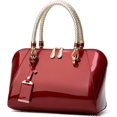 thumbnail image 1 of Bolso de hombro Bolso bandolera de charol Carteras con asa superior brillante, 1 of 4