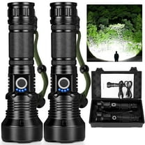 Rechargeable Flashlights 350000 High Lumens - 2 Pack, Super Bright 12 Hours Long Life LED Flashlight with 5 Modes, High Powered Flash Light for Home, Outdoor