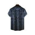 thumbnail image 2 of Men's Causal Summer 3D Graphic Hawaiian Shirt Short Sleeve Button Down Beach Shirts Black L, 2 of 6