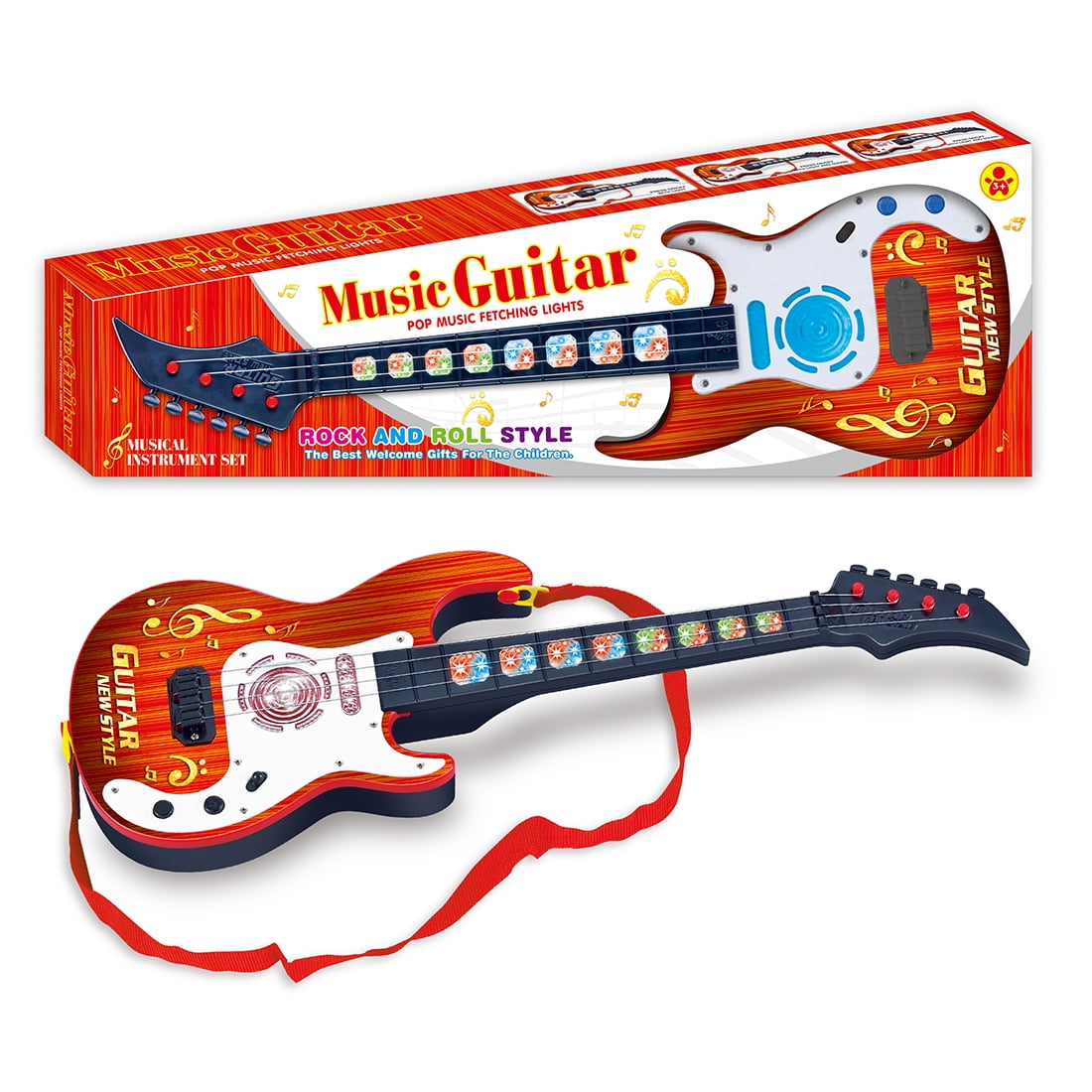 Details about   Children Electric Guitar Simulation Cute 4 String Music Guitar Kids Playing Guit 