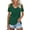 1# DARKGREEN, variant on Women's Shirts Cold Shoulder Tops Summer Short Sleeve V Neck T Shirt Basic Black Tee Blouse Size L