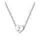 thumbnail image 1 of Collar Silvora♥ mujer corazón inicial plata de ley 925 letra Z colgante gargantilla alfabeto, 1 of 8