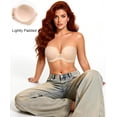 thumbnail image 2 of YANDW Strapless Lightly Padded Full Figured Coverage Bra Clear Back Multiway Invisible Straps Backless Brassiere for Women, 2 of 7