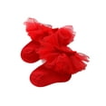 thumbnail image 2 of ITFABS Baby Girl Combed Cotton Socks Lace Mesh Embellishment Solid Color Princess Knitted Socks, 2 of 9