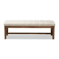 thumbnail image 3 of Baxton Studio Ainsley Modern and Contemporary Light Beige Fabric Upholstered Walnut Finished Solid Rubberwood Bench, 3 of 5