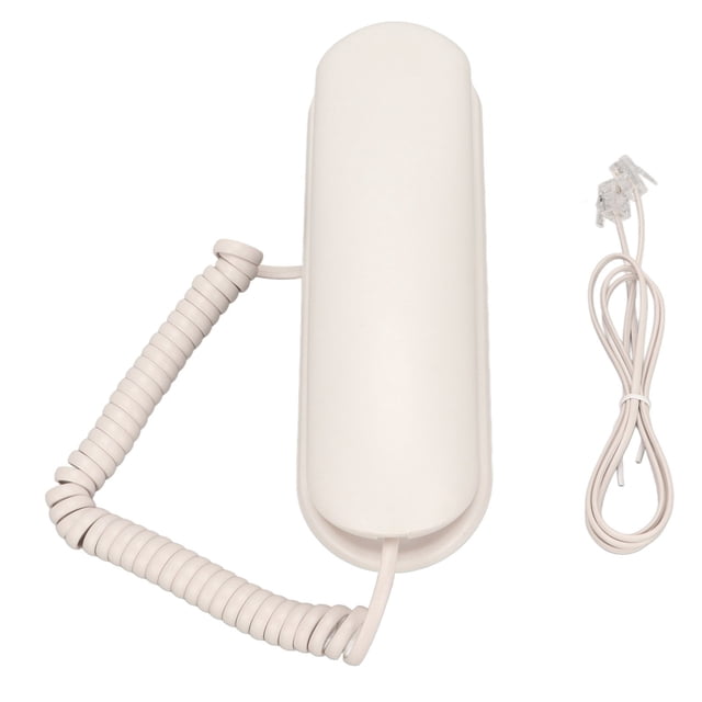 Teléfono de pared multifunción con botones grandes, función de remarcado y silencio, con cable, para casa, oficina, hotel, color blanco