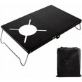 thumbnail image 1 of Mini Foldable Picnic Table for Beach, Lightweight Stand for Outdoor Cooker, Kitchen, BBQ (Black)，, 1 of 5