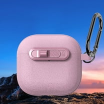 Protective Case for Apple AirPods 4th Generation 2024, Shockproof AirPods 4 Case with Lock Button, Keychain, Anti-Scratch AirPods 4th Gen Cover for Everyday Protection for Women Men,Pink