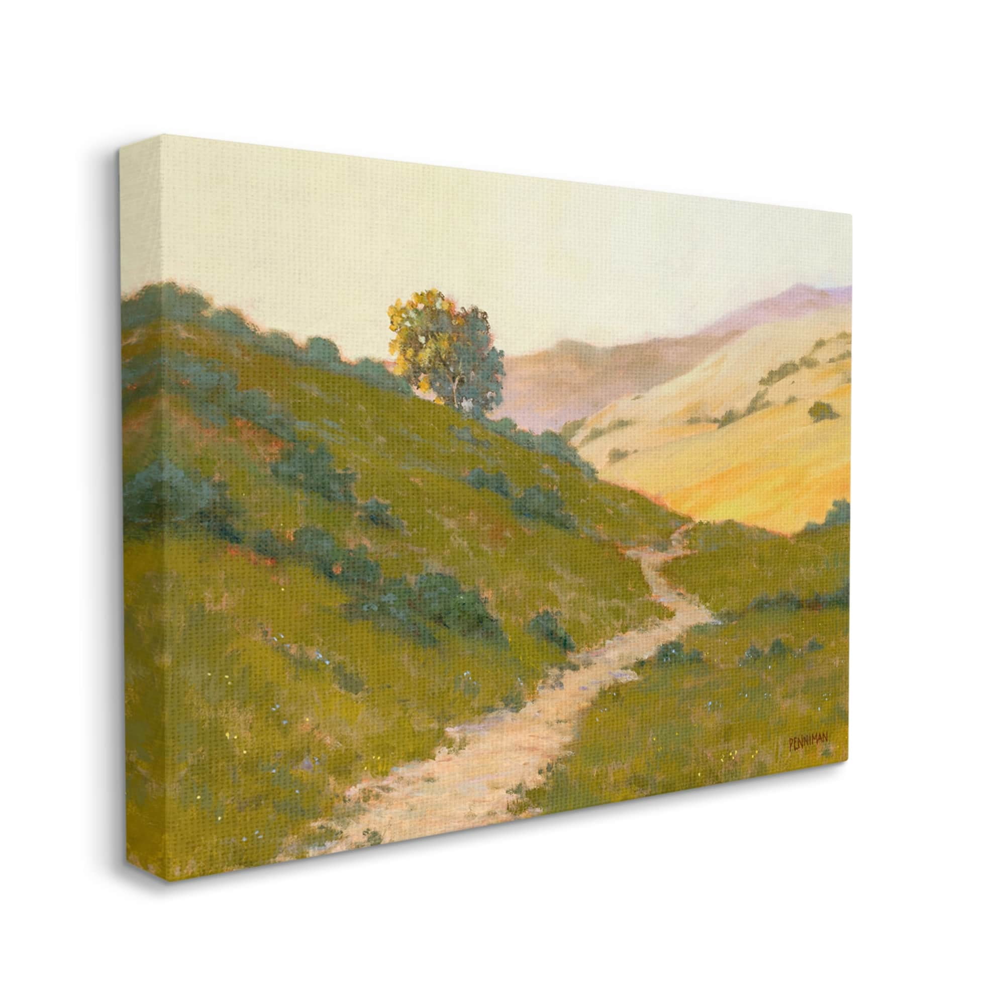 Stupell Vast Rural Landscape Path Landscape Painting Gallery Wrapped Canvas Print Wall Art