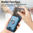 thumbnail image 2 of PU Leather Case for Google Pixel 9 Pro, Detachable Magnetic Card Holder Slim Protective Support Car Magnetic Mount Secure-Grip Ring Stand Compatible with Google Pixel 9 Pro - Blue, 2 of 7
