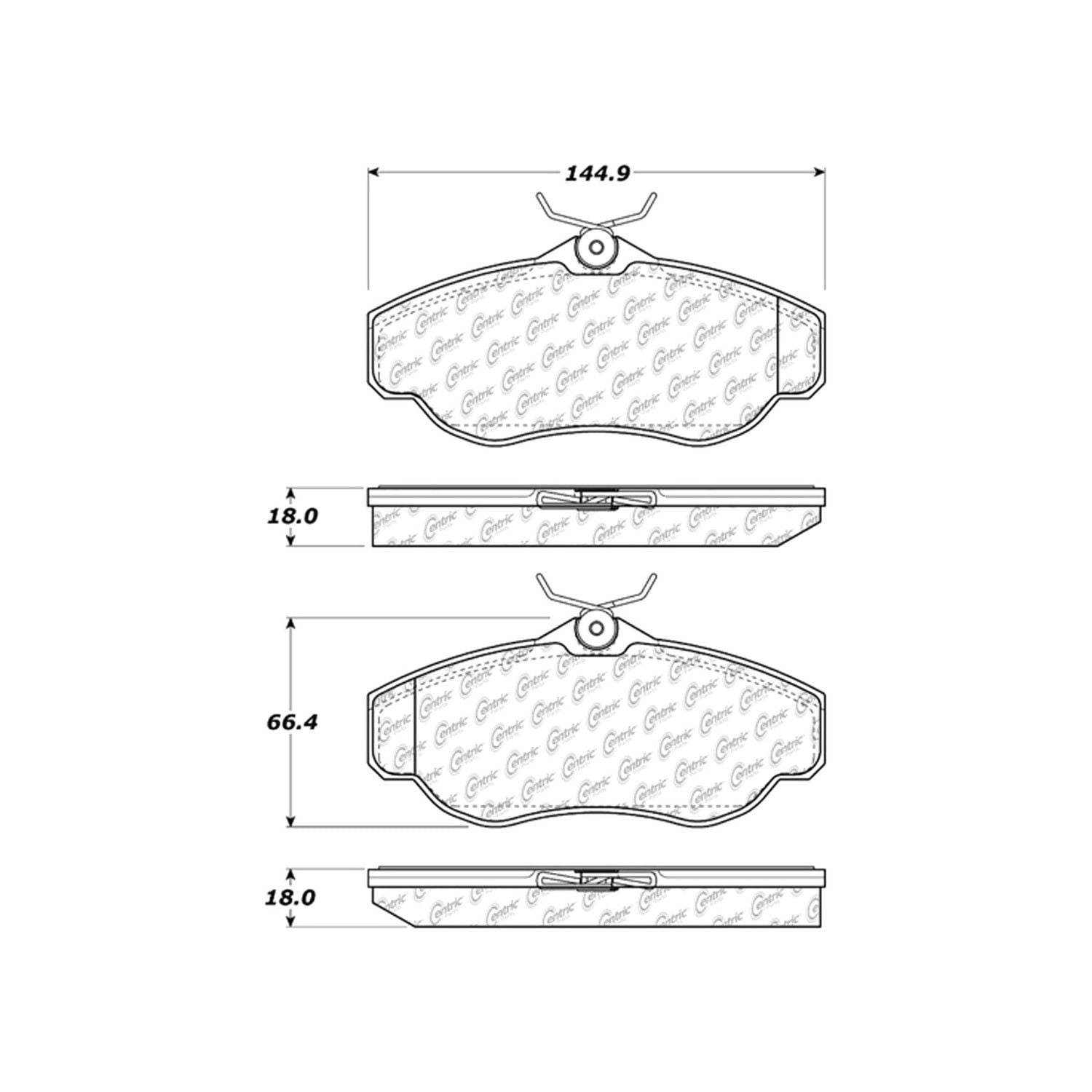 Centric Parts - Ceramic Pads