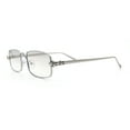 thumbnail image 6 of Narrow Rectangle Luxury Leopard Head Jewel Hinges Metal Rim Sunglasses Silver - Clear Mirror, 6 of 8