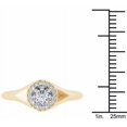 thumbnail image 4 of 1/2 Carat T.W. Diamond Single Halo 14kt Yellow Gold Engagement Ring, 4 of 5