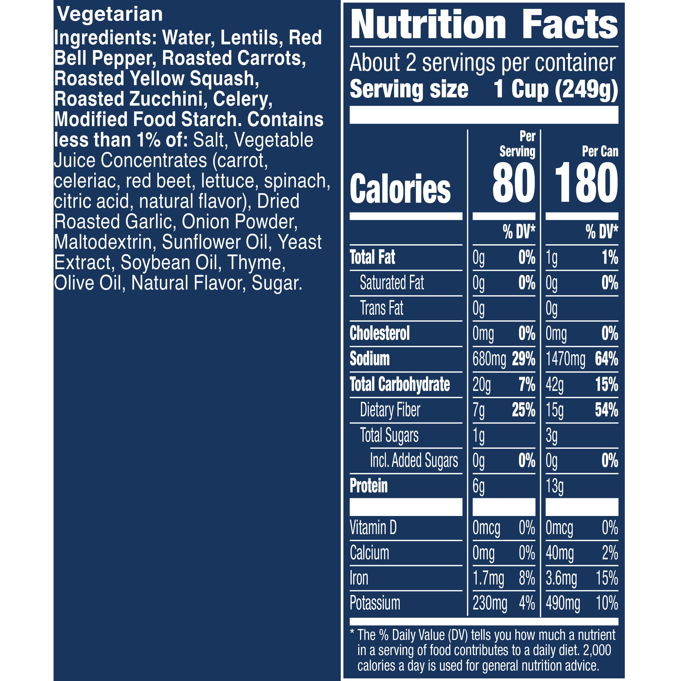 (4 pack) Progresso Vegetable Classics, Lentil With Roasted Vegetables Canned Soup, Gluten Free, 19 oz.