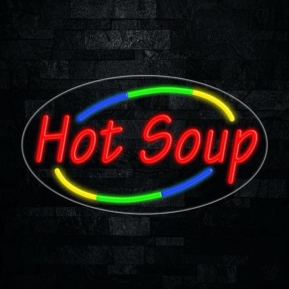 Hot Soup LED Neon Sign 28"L x 16"H #34478