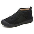 thumbnail image 5 of Gyexs Snow Boots for Women Winter Shoes Toe Cap Furry Lined Ankle Boots Slip On Quilted Comfortable Warm Booties, Black, Size 7.5, 5 of 8