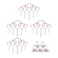 thumbnail image 1 of Recuerdos de bautizo que incluyen 25 rosarios rosas para bautizo, rosarios para bebés, mini rosarios y 25 bolsitas de organza. Regalos de bautizo., 1 of 5