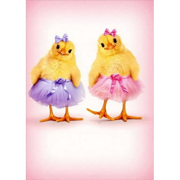 Avanti Press Two Chicks In Tutus Cute Easter Card