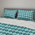 thumbnail image 2 of Abstract Comforter & Sham Bedding Set, Swirling Spiral Circles Nautical Tones Grunge Aquarelle Inspired Effects, 3 pcs Duvet Set Microfiber Filling Quilt, 5 Sizes, Teal and Seafoam, by Ambesonne, 2 of 4