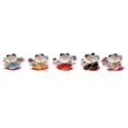 thumbnail image 3 of Juego de 5 lindos juguetes de porcelana con forma de gato de la suerte para amigos o, 3 of 9