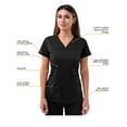 thumbnail image 3 of Adar Pro Scrubs For Women - Sweetheart V-Neck Scrub Top, 3 of 6