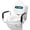 White, variant on PEPE Mobility Raised Toilet Seat with Handles and Lid for Elderly 4" High, Fits Round and Elongated up to 15" Wide, Commode Seat with Sturdy Brackets, Medical Aid
