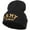 Black, variant on Army Veteran Letters Embroidered 12 Inch Long Knitted Beanie - Navy OSFM
