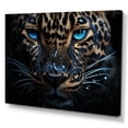thumbnail image 2 of Designart "A Nocturnal Leopard Sovereign In The Nighttime Blues I" Animals Leopard Wall Art Living Room, 2 of 7