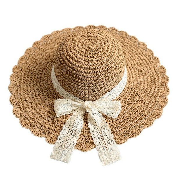 Sombrero de paja con circunferencia de la cabeza de 56-58 cm, sombrero de playa para la playa, sombrero de verano para mujer, sombrero para el sol con protección solar y protección