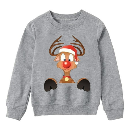 

TAIAOJING Christmas Parent Child Outfit Mom And I Crew Neck Loose Sweatshirt Matching Clothing Family Matching Long Sleeve Sweatshirt Kids