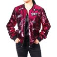 thumbnail image 1 of Veste Coupe-Vent pour Femmes, Veste de Baseball Scintillante à Paillettes Mode Élégante, 1 of 5