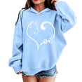 thumbnail image 2 of Shadoumai Toddler Girl Hoodies Printed Pattern Long Sleeve Hoodie Pullover Tops with Pocket Cute Warmth Kids Clothes Girls' Fashion Hoodies & Sweatshirts, 2 of 4