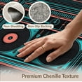 thumbnail image 6 of ODIKA 6'x9' Washable Area Rug Vinyl Mixer Retro Cassette Music Border Player Turntable Record Dj Refined for Family Room, Living Mater Bedroom, Non-Slip, Easy Care, 6 of 7