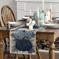 thumbnail image 6 of Sm:)e Blue Pumpkin Fall Table Runner 13x72 Inch, Thanksgiving Decorations for Kitchen Dinning Home Party, 6 of 7