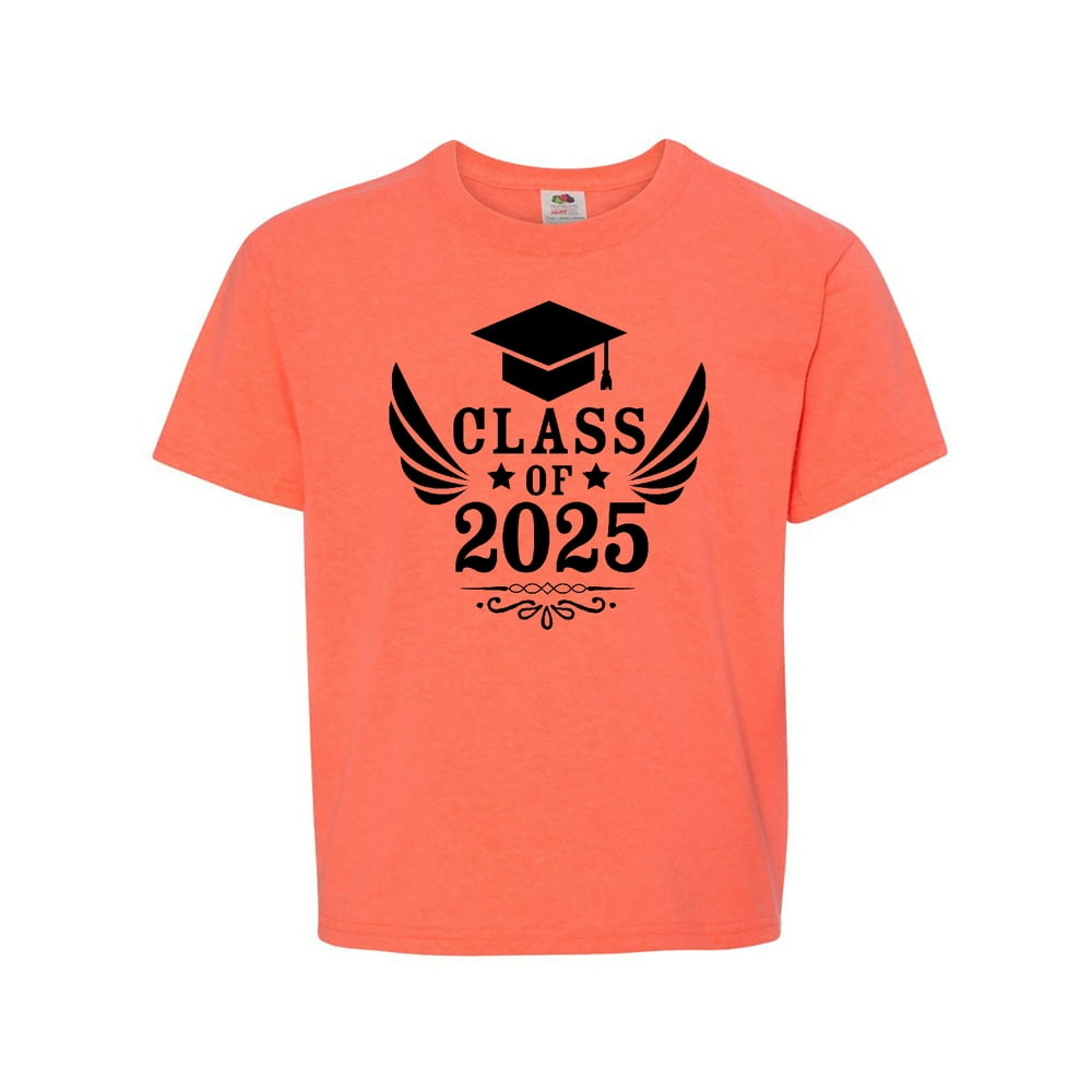 Class of 2025 with Graduation Cap and Wings Youth TShirt